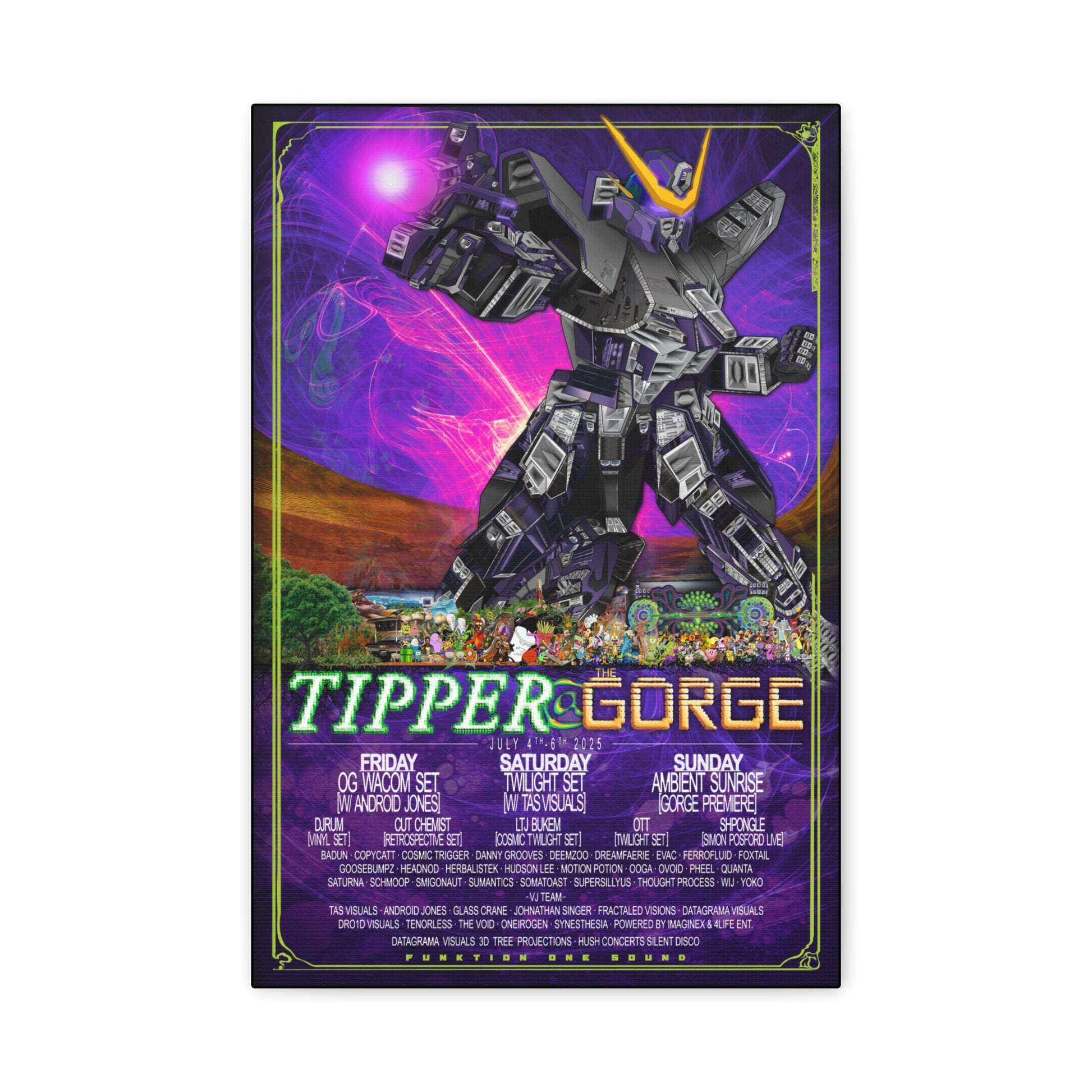 Tipper @ The Gorge 2025, STRETCHED CANVAS